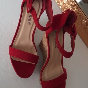 Shoe Dazzle Cork Wedges